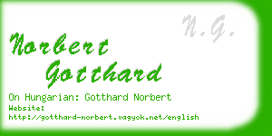 norbert gotthard business card